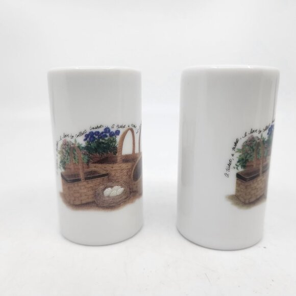 Vintage Olive Oyls Bread in a Basket Salt & Pepper Shakers Set Hand Painted 80s - Picture 2 of 6